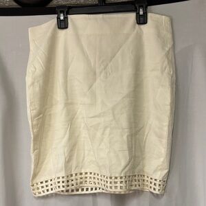 Bebe Cream Pencil Skirt